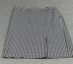 Brooks Brothers Skirt Womens 8 Blue Check A-Line Knee Length Pleated‎ Buckle thumbnail 1