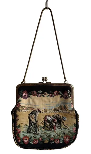 Vintage 1950's Walborg French Country Tapestry Woven‎ Clutch Purse thumbnail 1