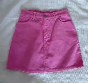 Brandy Melville Bright Pink Corduroy A-Line Mini Skirt thumbnail 1