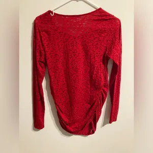 Motherhood Maternity Christmas Long sleeve Tee with side rouching medium‎ thumbnail 5