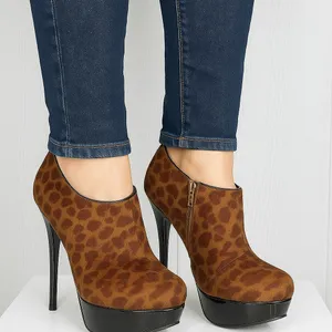 Call It Spring Brown Leopard Heels thumbnail 1