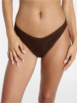 No Boundaries Brown Crochet Bikini Bottom‎ thumbnail 4