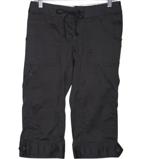 Women's The North Face Black Cotton Casual Athletic Cargo Capri Pants Size 2 thumbnail 1
