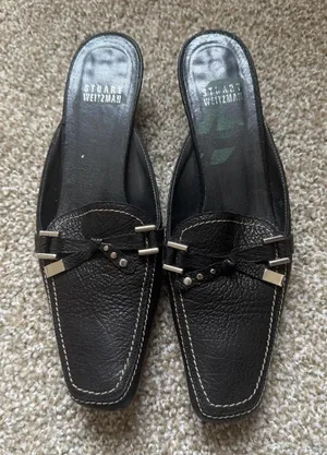 Stuart Weitzman Leather Mules thumbnail 1