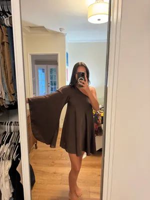 Off the shoulder dress Brown thumbnail 2