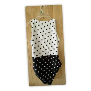 Women's Swimsuit‎ Tie Front Polka Dots, M thumbnail 2
