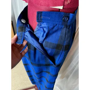 Pendleton skirt wool plaid knee length blue black Size 6 thumbnail 9
