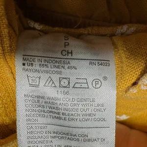 Old Navy Women's Yellow Daisy Print Linen Blend Drawstring‎ Shorts Size S thumbnail 4