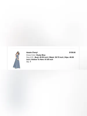 Azazie Cheryl Dress in dusty blue thumbnail 5