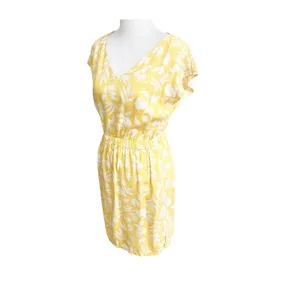 Patagonia June Lake Dress Womens Small Yellow Floral Cap Sleeve V Neck Bohemian thumbnail 5