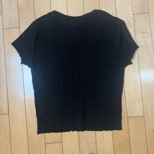 FOREVER 21 Cropped Ribbed Baby T Tee Shirt Top Black Size Small thumbnail 7