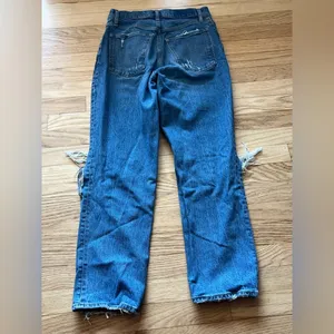 Abercrombie and Fitch Distressed Blue Ankle Jeans thumbnail 2