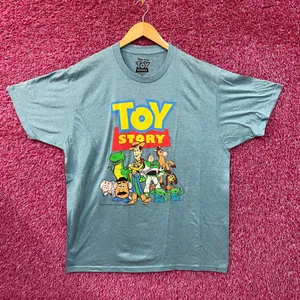 Disney Pixar Toy Story Group Portrait Blue T-Shirt XL thumbnail 1