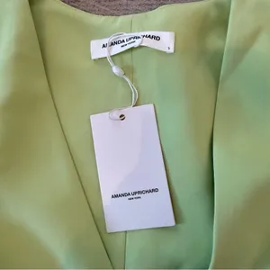 Amanda Uprichard Perrin Lime Pear Button Front Vest Small NWT thumbnail 3