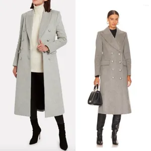 Veronica Beard Nalida Overcoat Grey Size 6 Wool Cashmere Long Cardigan Coat thumbnail 4