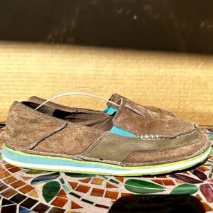 Ariat Cruiser Loafers Suede Leather Duratread Flats Slip On Duratread Brown 8.5B thumbnail 3