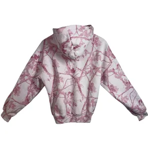 Abercrombie & Fitch Soft AF White Pink Camo Fleece Long Sleeve Hoodie Top Size M thumbnail 3
