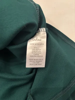 Lulu's One-Shoulder Dark Emerald Green Evening Gown thumbnail 5
