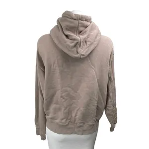 Brandy Melville Women's Beige Taupe Full Zip Hoodie Hooded Sweatshirt Top Size S thumbnail 2