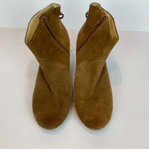 Donald J. Pliner DMSX Ankle Booties 8 Brown‎ Suede Leather Zip Annie Boots Women thumbnail 10