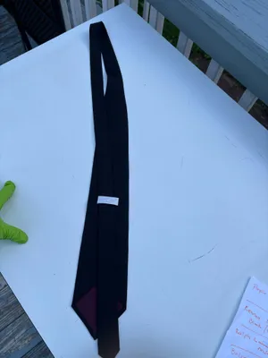 White line neck tie Blue thumbnail 4