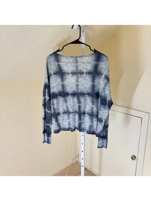 Anthropologie Pilcro EUC Women's Blue Tie-Dye Cardigan Sweater S thumbnail 7