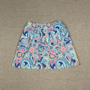 Skinz Swim Skirt Womens XS Multicolor Floral Nylon Spandex Paisley Print Lined thumbnail 9