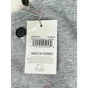 Barbour Poole Overlayer crewneck sweatshirt light gray size 10 NWT thumbnail 9