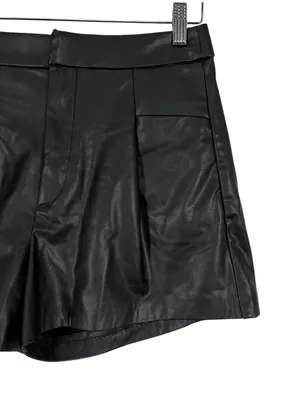 NEW Zara Faux Leather High Waist Shorts Size Small thumbnail 5