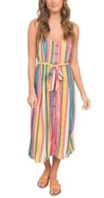 Hurley Striped Midi Sundress thumbnail 1