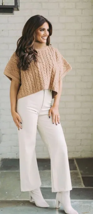 These Three Boutique Beige Leather Pants thumbnail 2