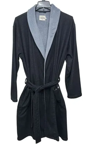UGG Men's Robinson‎ Robe Charcoal Gray Lined Size L/XL Long Sleeve Pockets thumbnail 1
