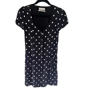 Urban Outfitters Lola Polka Dot Button Down Mini Dress thumbnail 3