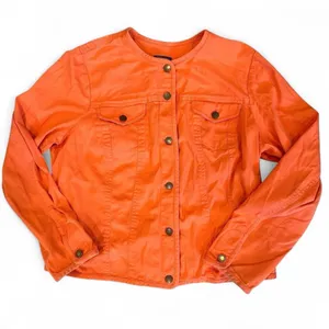 Pendleton Orange Women’s Button Down Jacket Size XL Western Fall Cotton‎ thumbnail 1