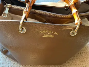 Gucci Brown Leather Tote with Bamboo Handles thumbnail 14