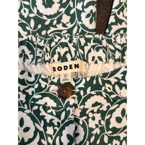 Boden Womens Pants Green Enchanting Bloom Linen Straight Trouser Boho Size 2 thumbnail 4