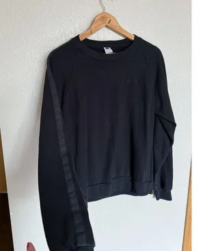 Love Your Melon Black Taped Crew Sweatshirt Large Fleece thumbnail 3