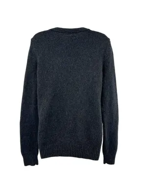 Wilfred Ribbed Black Wool-Blend Button-Up Cardigan Sweater Size Medium Classic thumbnail 6