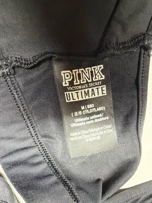 PINK Victoria's Secret Black Slashed Front Sports Bra thumbnail 8