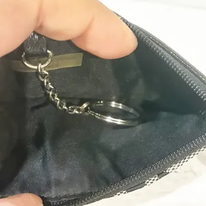 Coach Black Leatherware Women's Signature C Logo Keychain Cardholder Coin Wallet thumbnail 3