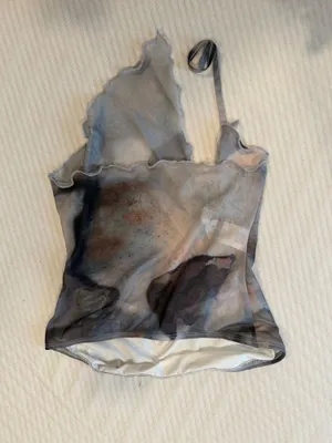 Strapless top with built in bra Gray thumbnail 2