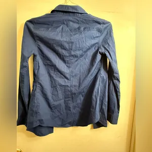 Arizona Jeans Women’s‎ Navy Blue Button-Up Shirt Size Small thumbnail 2