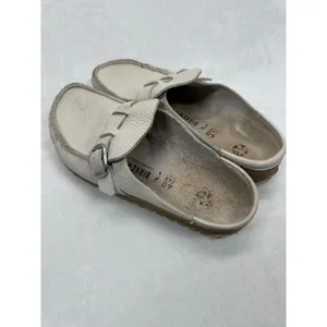 Birkenstock Leather Clogs Mules Buckle Slides‎ Neutral Size 40 US 9 thumbnail 8