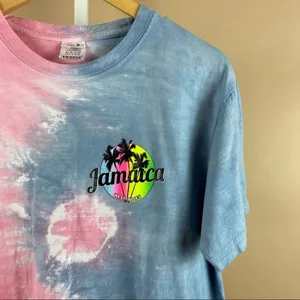 90’s Tropix Large Jamaica Yin Yang Pastel Tie Dye Tee Surf Beach Cali thumbnail 6