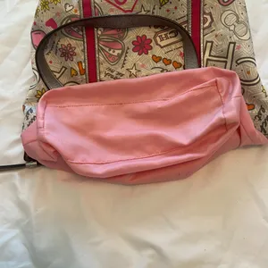 Coach Poppy Butterfly Graffiti Pink Silver Shoulder Bag Y2K Rare #F15712 thumbnail 10