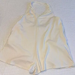 Free People Movement NEW! $60 Movement XS HOT SHOT HALTER ROMPER ONESIE Tofu Ivory Cream thumbnail 2