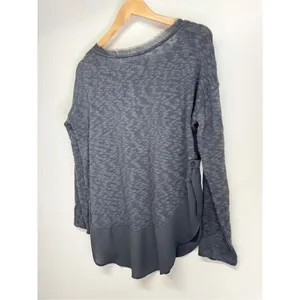 Anthropologie Dellata Nubby CircleLight Sweater Charcoal Gray Women‎ Size Small thumbnail 5