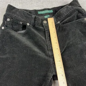 Lauren Ralph Lauren Corduroy Pants Womens 4P Black Petite Stretch Bootcut LRL thumbnail 9