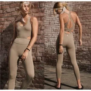 FP Movement Size-L by Free‎ People Women's Jumpsuit My High Beige thumbnail 2