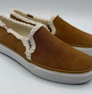 Keds Double Decker Shearling Slip On Suede Cognac Sneakers Women’s 6 thumbnail 1